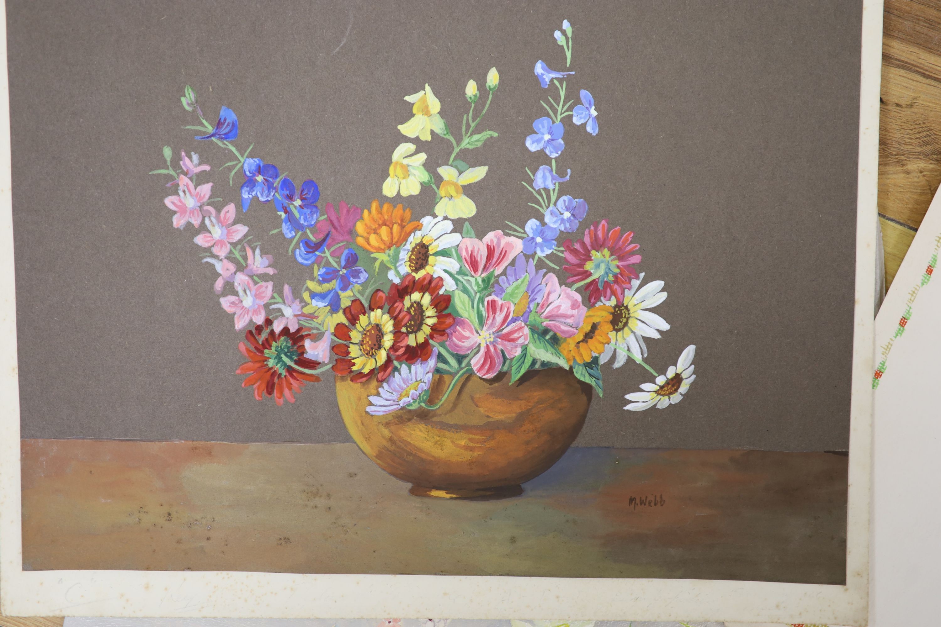 M. Webb (20th century), a collection of still life studies of flowers